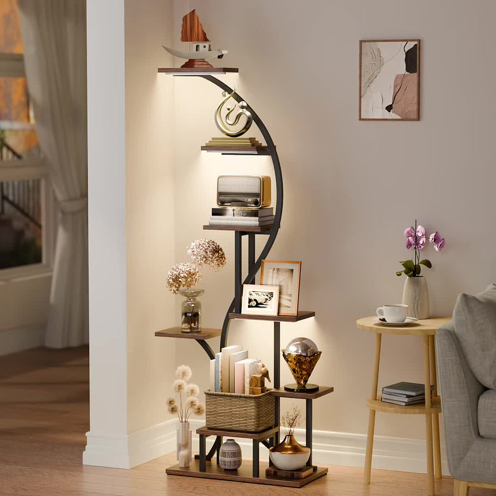 8 Tier Magazine Holders With Light, 65\