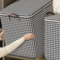 1\u002F3pcs Pieces Oversized 47.55 Gallons Thousandbird Plaid Pattern Thickened Storage Container Large Capacity Clothes Sture-Proof Bag with Handle Double Zipper Storage Bag, Household Bedroom, Travel Storage Basket Ideal Storage Bag