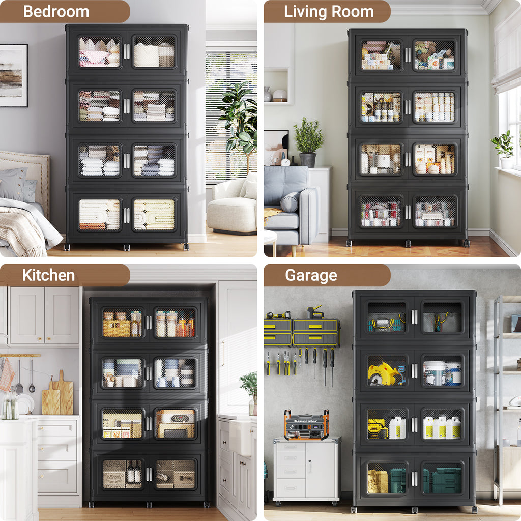 BROVIEW 75gal Stackable Storage Bins with Lid, 300QT Extra Large Capacity Plastic Storage Boxes for Clothes,Tools - Ideal for Home, Bedroom, Garage and Closet Organization