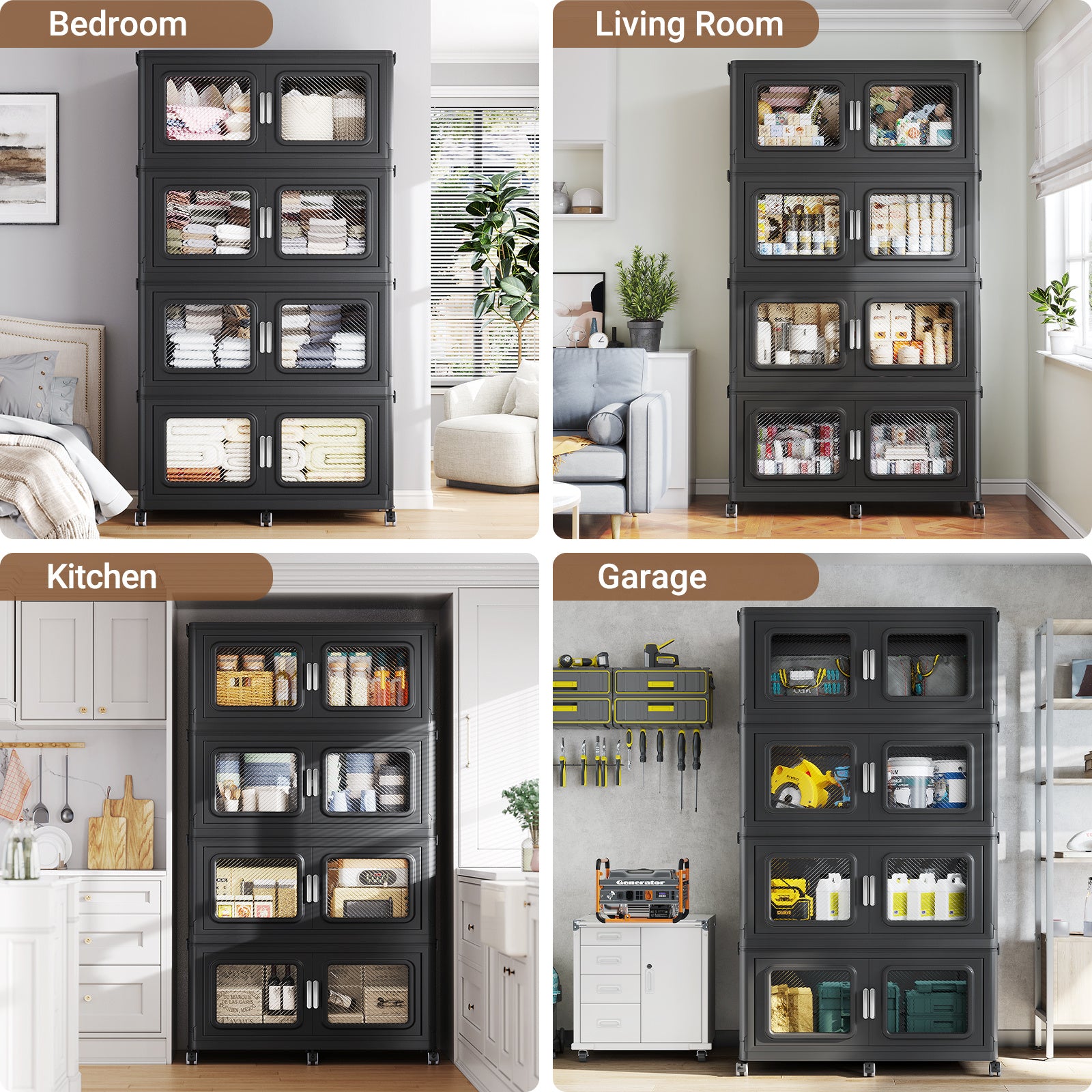 BROVIEW 75gal Stackable Storage Bins with Lid, 300QT Extra Large Capacity Plastic Storage Boxes for Clothes,Tools - Ideal for Home, Bedroom, Garage and Closet Organization