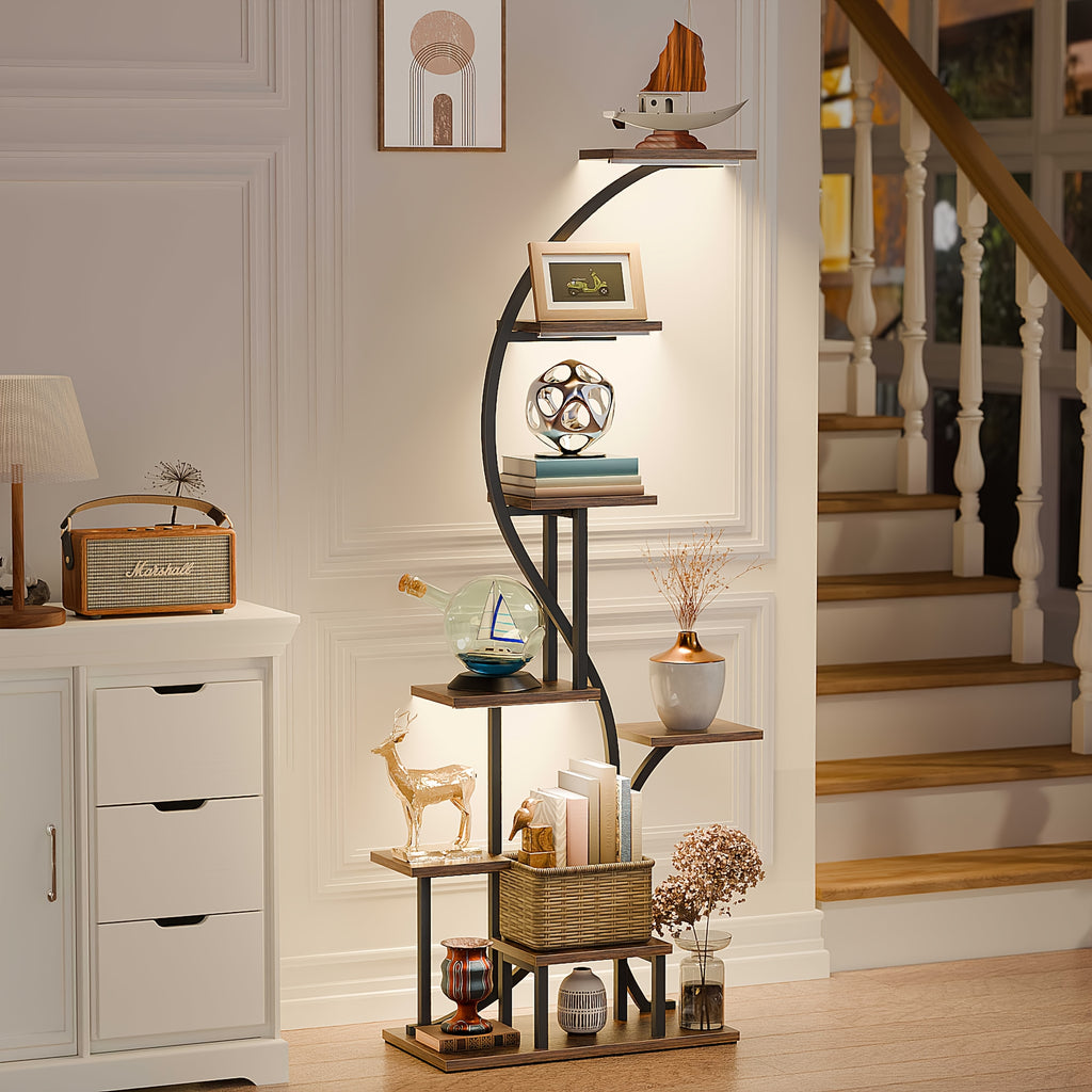 8 Tier Magazine Holders With Light, 65\