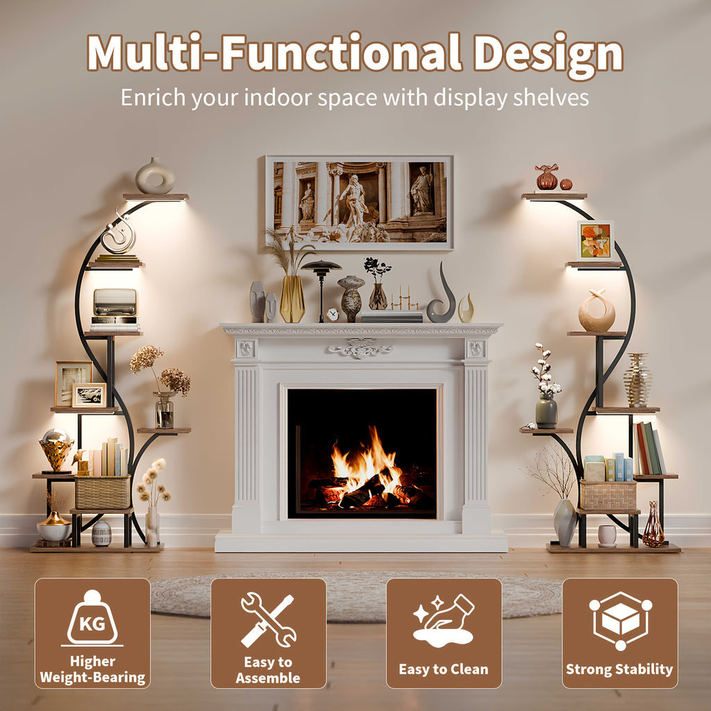 8 Tier Magazine Holders With Light, 65\