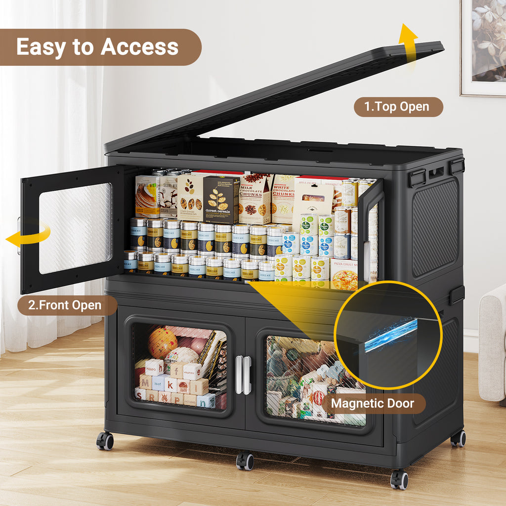 BROVIEW 75gal Stackable Storage Bins with Lid, 300QT Extra Large Capacity Plastic Storage Boxes for Clothes,Tools - Ideal for Home, Bedroom, Garage and Closet Organization