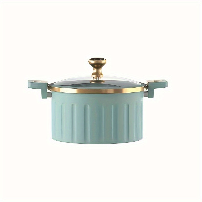 Large Capacity Enamel Stew Pot - Heavy-Duty White Porcelain-Like Dutch with Lid Lock, Induction\u002FStovetop, Dishwasher Non-Stick Cookware for k-Pot Style, Soups, Stews & Casseroles ( Use Not Required)