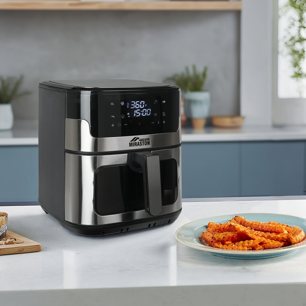 8.5QT\u002F3.6QT Air Fryer, Upgraded Large Capacity Suitable For 5-6 People, Smart Touch Screen For Easy Operation With 8 Preset Functions, Non-stick Coating For Easy Cleaning, Kitchen Accessories, Toaster Oven, Deep Fryer, Air Fryers, Kitchen