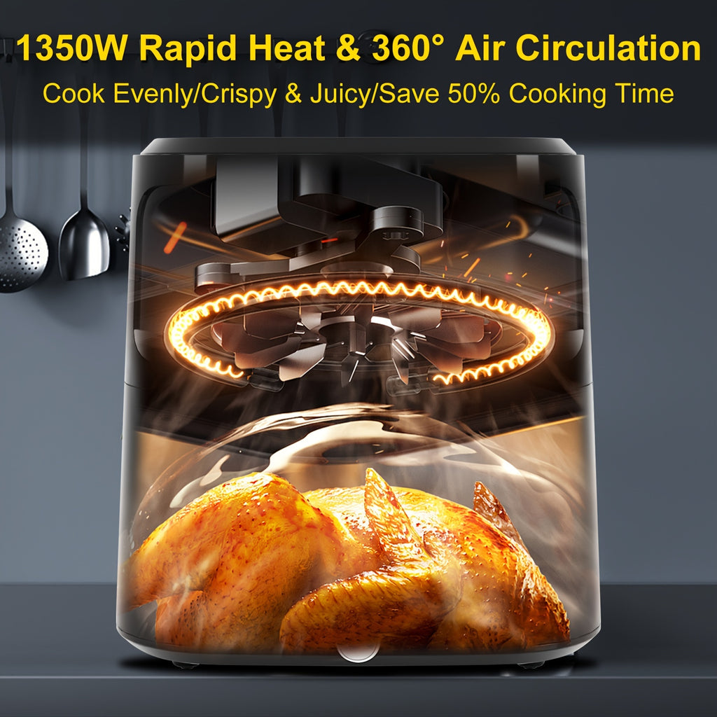 8.5 Quart Air Fryer, Electric Oven With Smart Cooking Programs, Large Capacity Multifunctional Electric Fryer, Household Electronic Touch Control Multifunctional Air Fryers, Kitchen Appliance