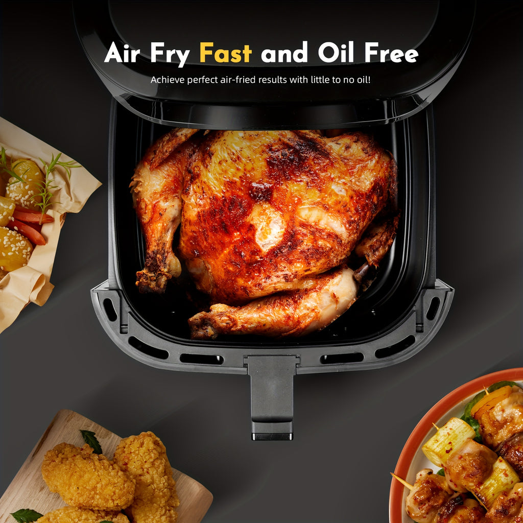 8.5QT Touch Air Fryer, Upgraded 8L 8-in-1 Basket Air Fryer, Digital Touchscreen Display With 8-Presets, Air Fry, Bake, Roast, Broil In Minutes (Black (Touchscreen Series)), Kitchen Accessories, Toaster Oven, Deep Fryer, And Closeout, Oven