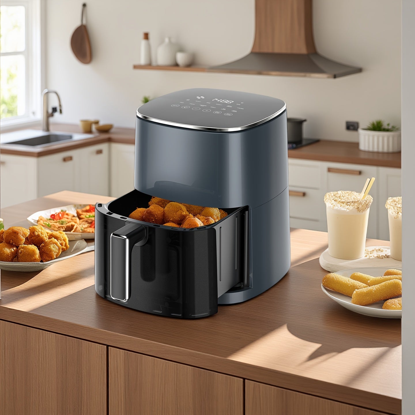 6.34QT Air Fryer Toaster Oven & Deep Fryer-12-in-1 Kitchen Appliance W\u002F 360° View Window | Dishwasher Safe Non-Toxic Basket for Roasting, Baking, Steaming | Air Fryers & Kitchen Accessories Closeout