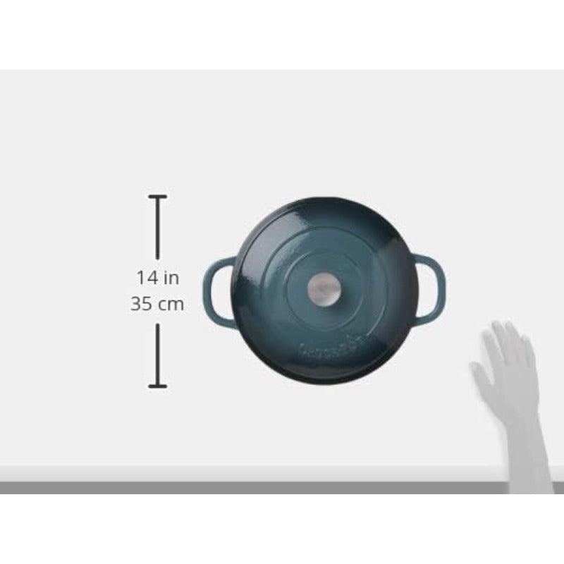 Crock Pot Artisan Enameled Cast Iron Braiser Pot with Lid - 5 Quart Dutch, Self-Basting Lid & Enamel Coating, Heavy-Duty Slow Cooker Compatible Cookware for Stovetop,, Braising, Roasting (Slate Gray)