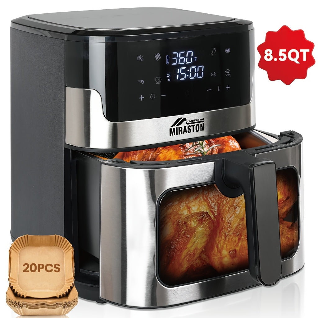 8.5QT\u002F3.6QT Air Fryer, Upgraded Large Capacity Suitable For 5-6 People, Smart Touch Screen For Easy Operation With 8 Preset Functions, Non-stick Coating For Easy Cleaning, Kitchen Accessories, Toaster Oven, Deep Fryer, Air Fryers, Kitchen