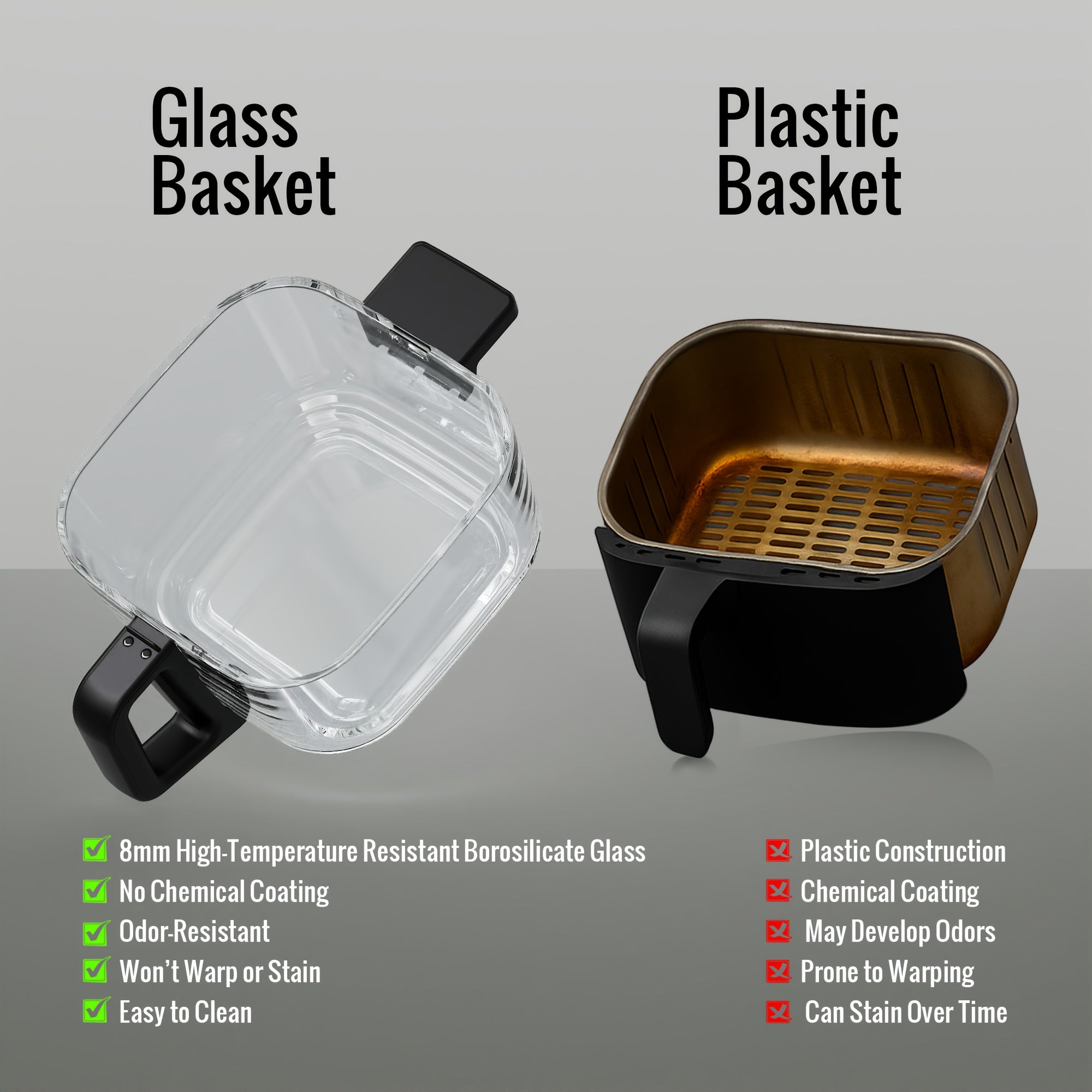 PwZzk 25, 4QT Dual Zone Air Fryer Oven, French Glass Door, XL Size, 100-430F, 16 Presets, LED Display, Dual Fan, 360 Heating, Rotisserie, Bake, Toast, Dehydrate, Reheat, Also In 5, 8QT Glass Drawer, 8 Presets, Coating Free, Flip Lid, for 1-3 People