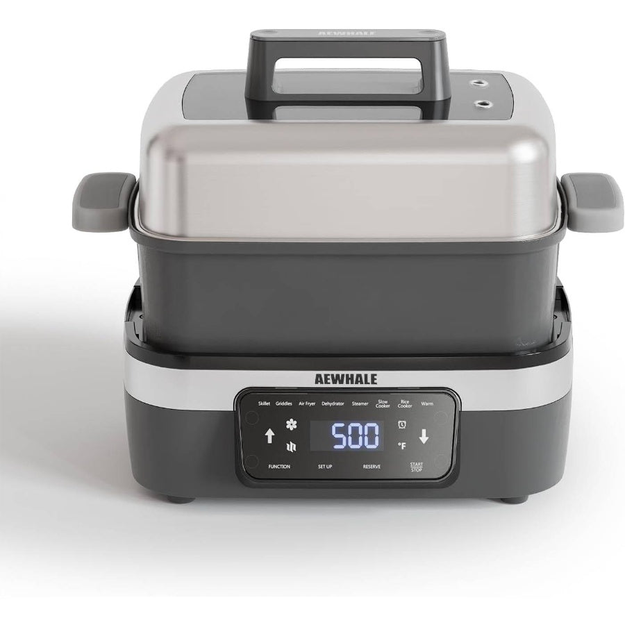 8 - in - 1 Multifunctional Cooker with Air Fryer, Slow Cooker, Food Steamer, Dehydrator More, Family - Sized Capacity,