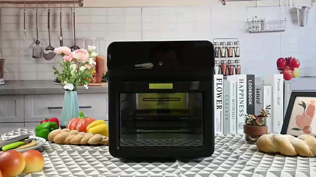 Bluebow 12QT Air Fryer Convection Oven with 12-in-1 Multi Function, Visible Window, Touchscreen, Healthy Choice, Oil-Free, Non-Stick Basket, Easy to Clean, One-Touch Operation, Baking, Heating, Air-drying, Fast Food