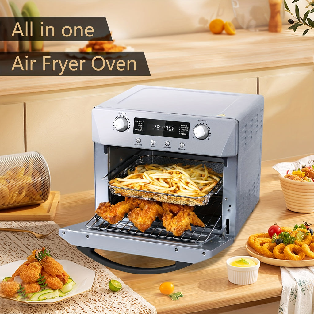24QT Air Fryer Oven, One Click Selection Of 10-in-1 Function, Equipped with Rotisserie Setting, Free Control Of Time And Temperature.